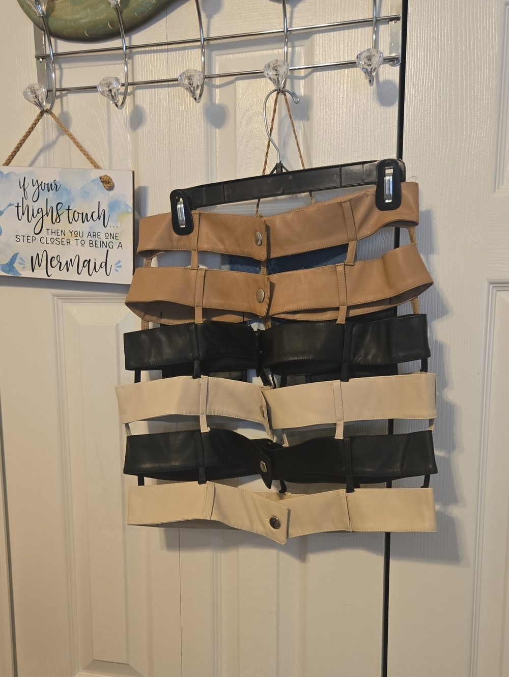 Hot & Delicious Strappy Mini Skirt Set in Tan, Black, Cream